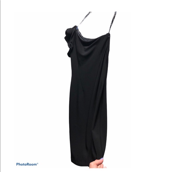 BNWT Joseph Ribkoff 1 shoulder black dress 4 - Picture 3 of 9